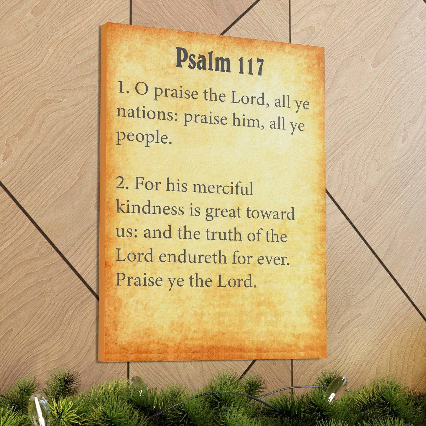 Scripture Walls Psalm 117 Chapter Gold Bible Canvas Christian Wall Art Ready to Hang Unframed-Express Your Love Gifts
