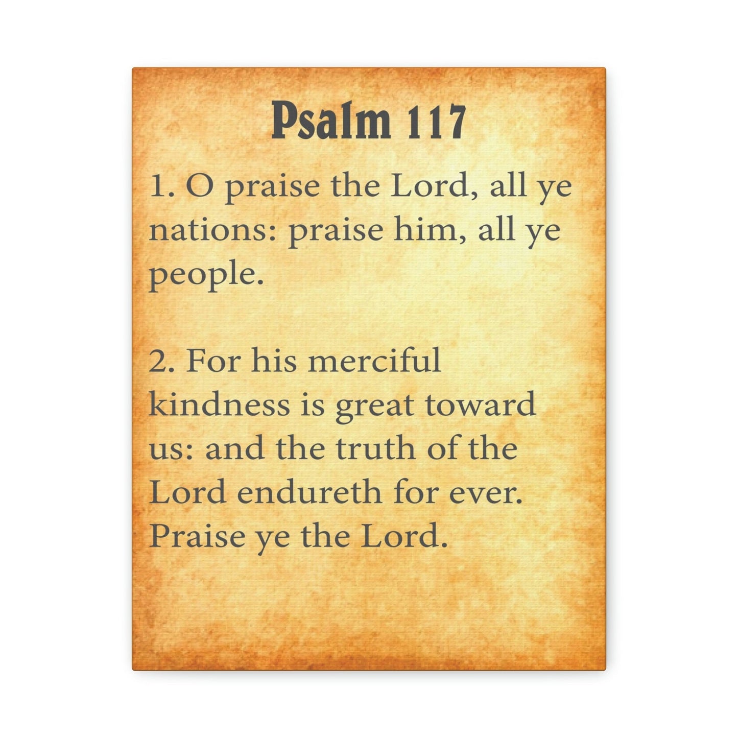 Scripture Walls Psalm 117 Chapter Gold Bible Canvas Christian Wall Art Ready to Hang Unframed-Express Your Love Gifts