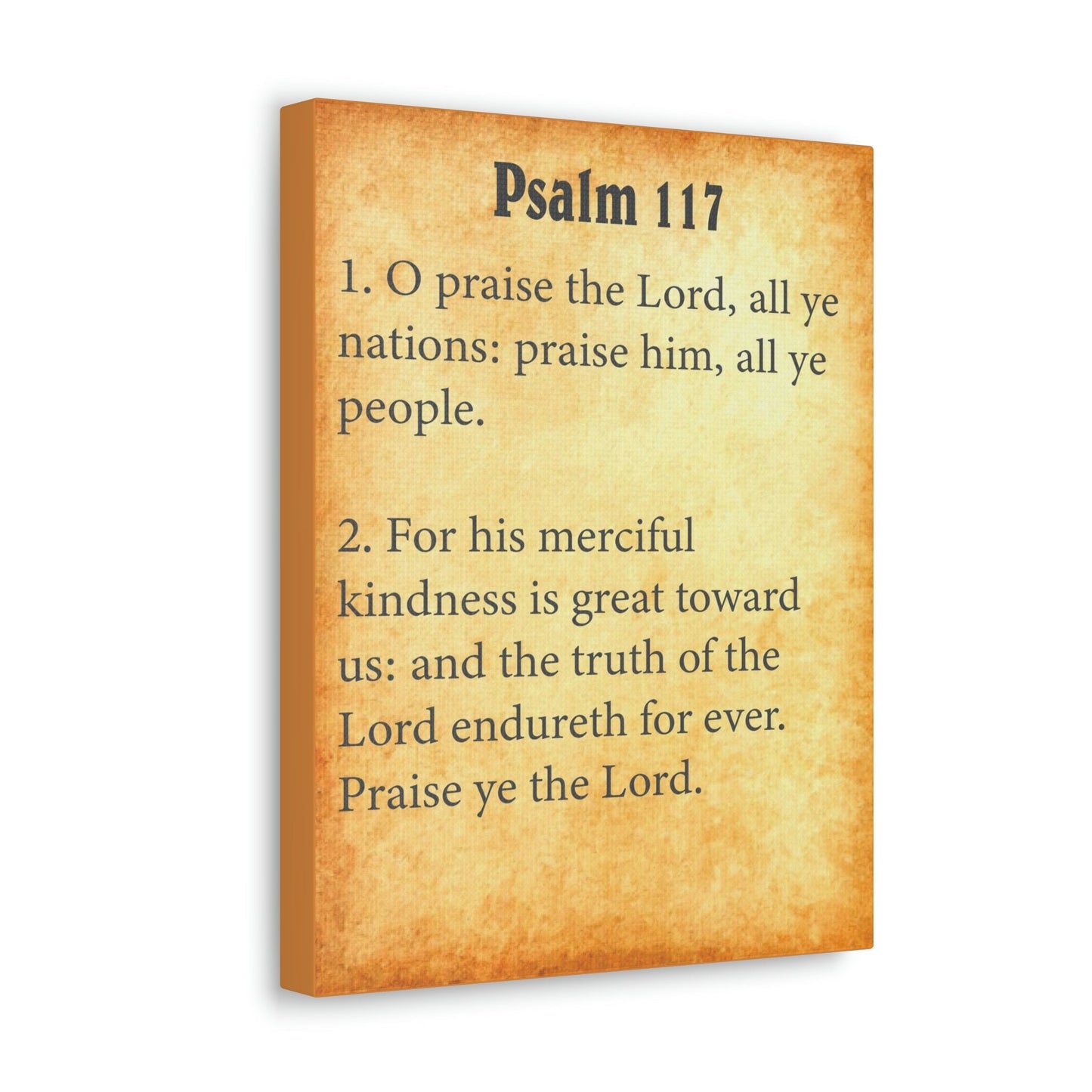 Scripture Walls Psalm 117 Chapter Gold Bible Canvas Christian Wall Art Ready to Hang Unframed-Express Your Love Gifts