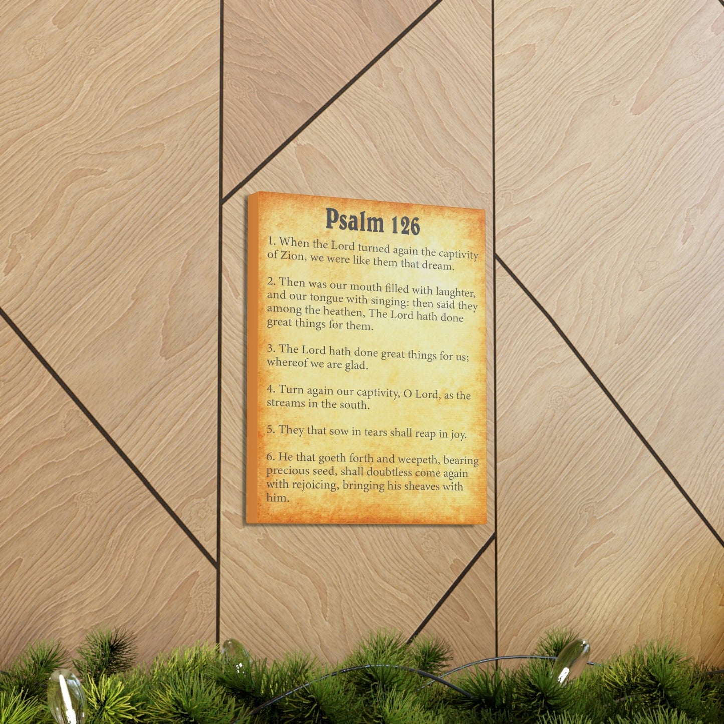 Scripture Walls Psalm 126 Chapter Gold Bible Canvas Christian Wall Art Ready to Hang Unframed-Express Your Love Gifts
