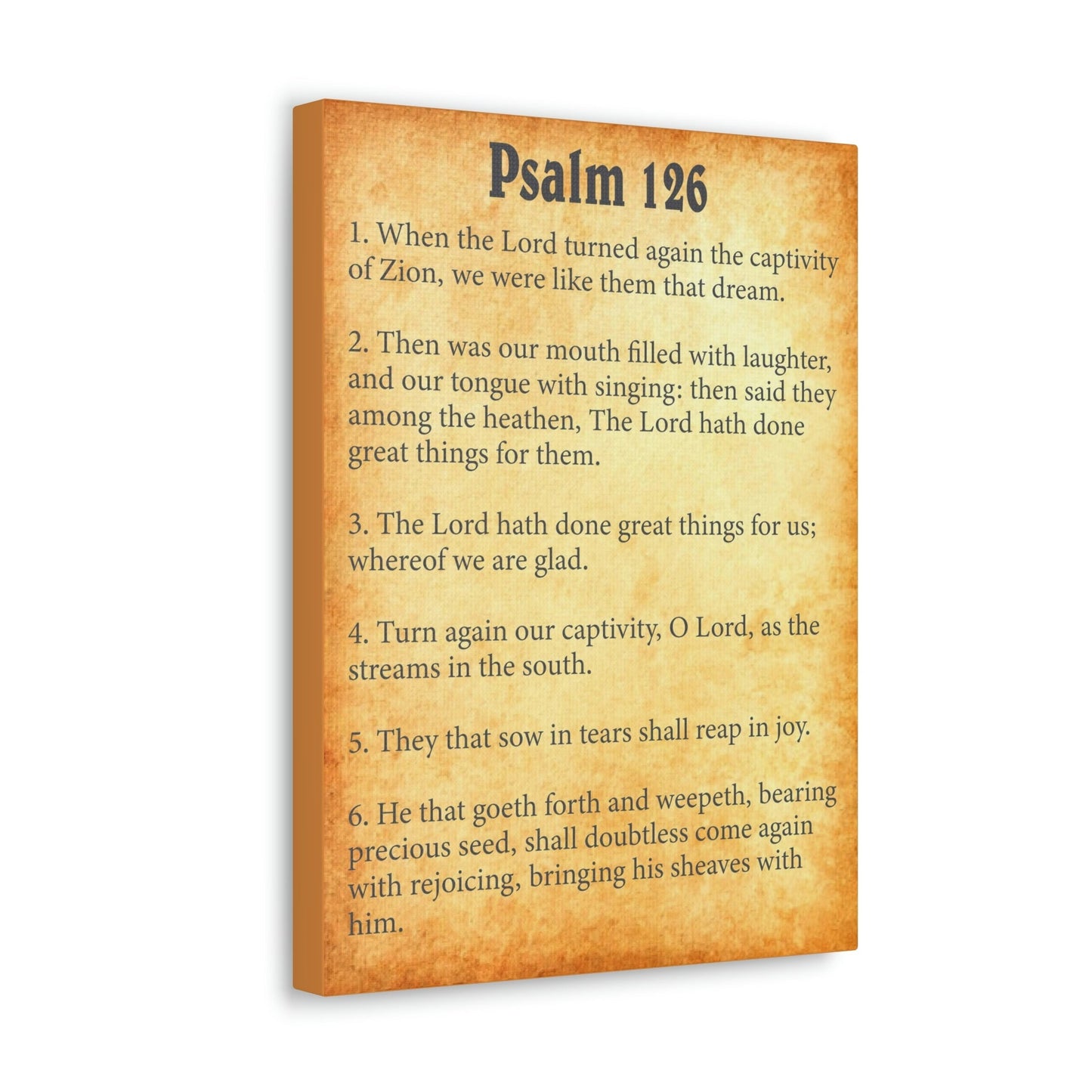 Scripture Walls Psalm 126 Chapter Gold Bible Canvas Christian Wall Art Ready to Hang Unframed-Express Your Love Gifts