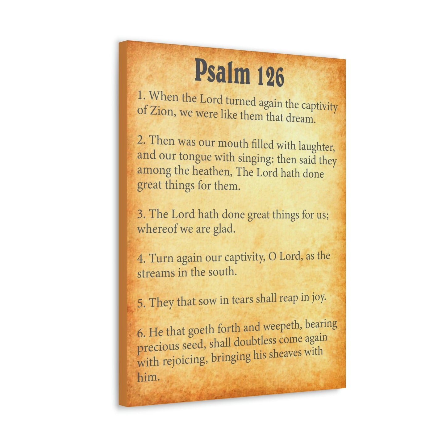 Scripture Walls Psalm 126 Chapter Gold Bible Canvas Christian Wall Art Ready to Hang Unframed-Express Your Love Gifts