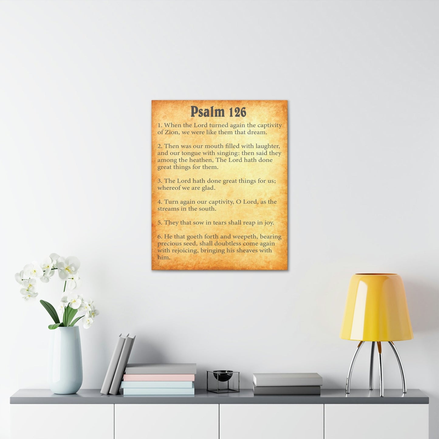 Scripture Walls Psalm 126 Chapter Gold Bible Canvas Christian Wall Art Ready to Hang Unframed-Express Your Love Gifts