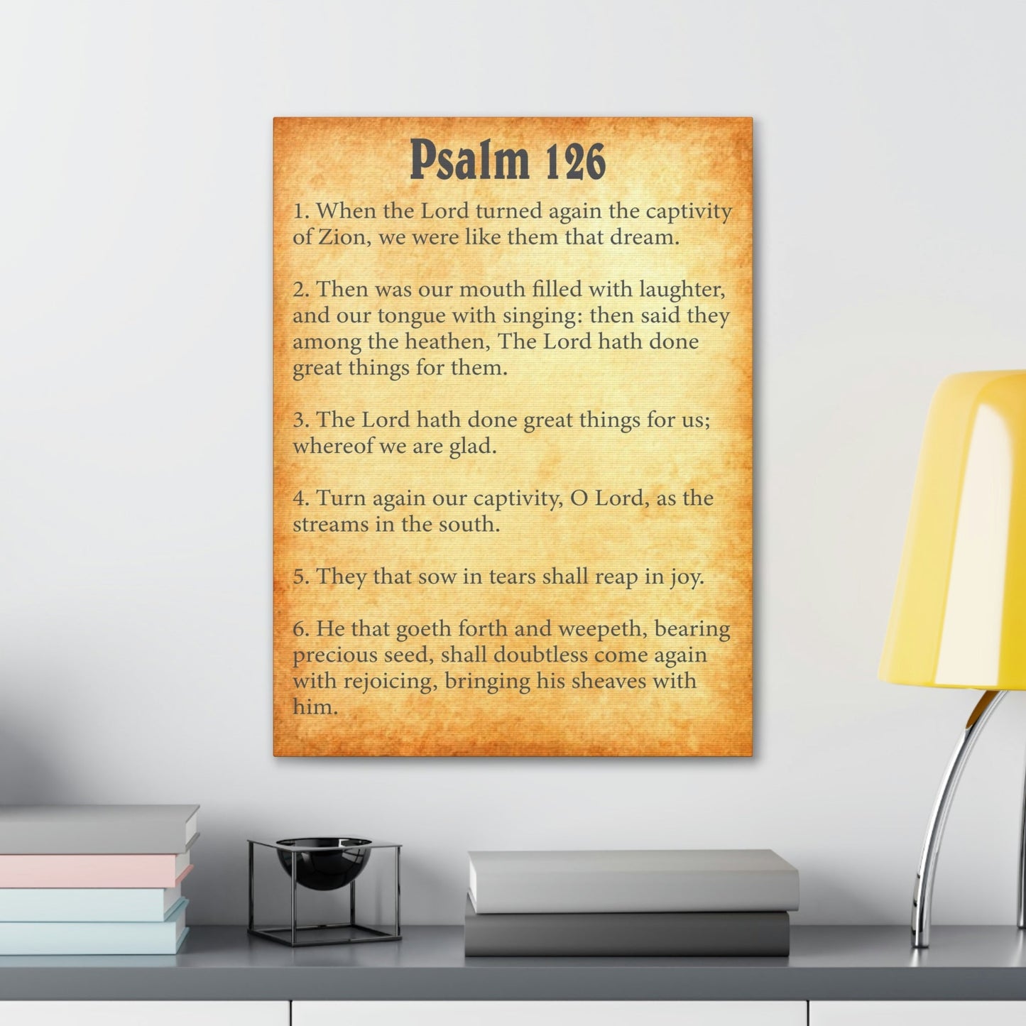Scripture Walls Psalm 126 Chapter Gold Bible Canvas Christian Wall Art Ready to Hang Unframed-Express Your Love Gifts