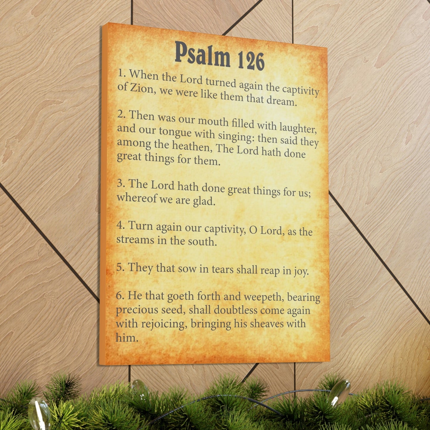 Scripture Walls Psalm 126 Chapter Gold Bible Canvas Christian Wall Art Ready to Hang Unframed-Express Your Love Gifts