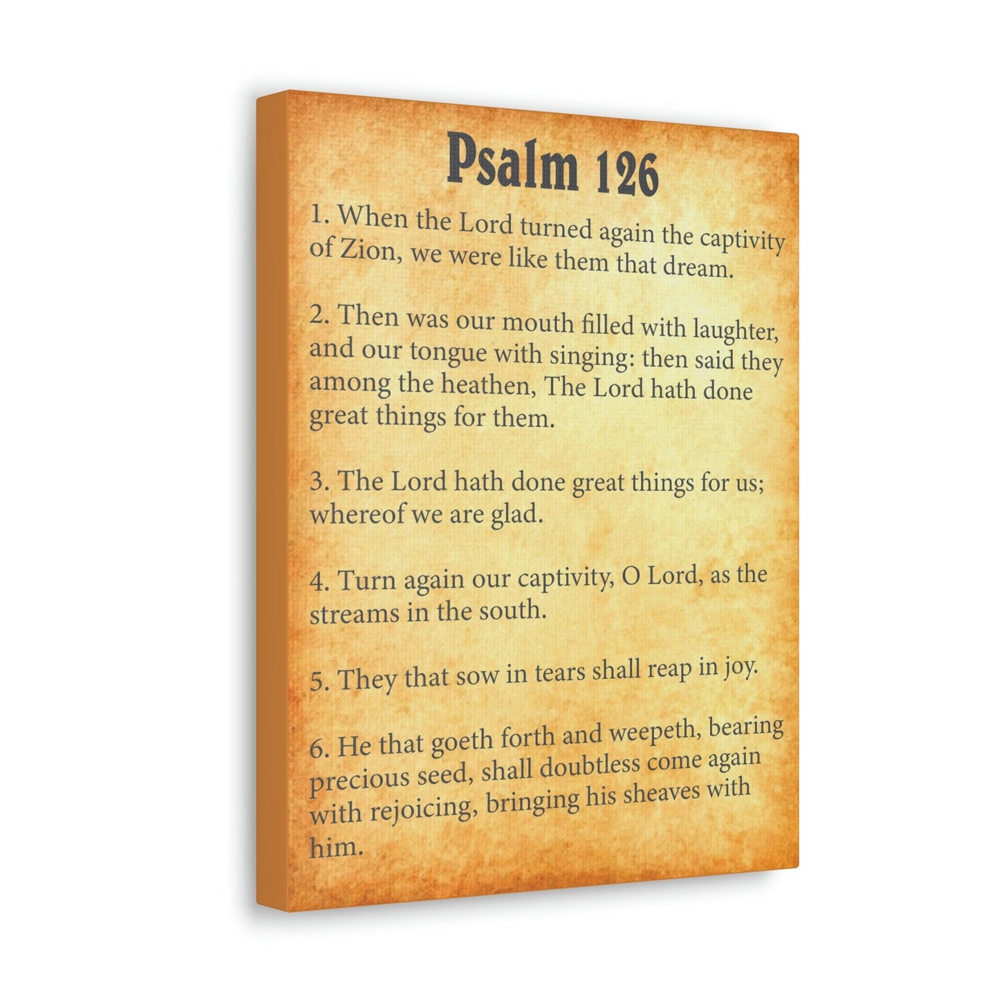 Scripture Walls Psalm 126 Chapter Gold Bible Canvas Christian Wall Art Ready to Hang Unframed-Express Your Love Gifts