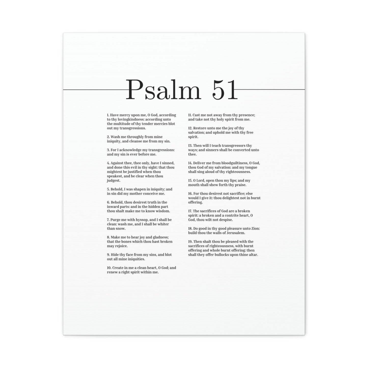 Scripture Walls Psalm 51 God Of My Salvation Christian Wall Art Bible Verse Print Ready to Hang Unframed-Express Your Love Gifts
