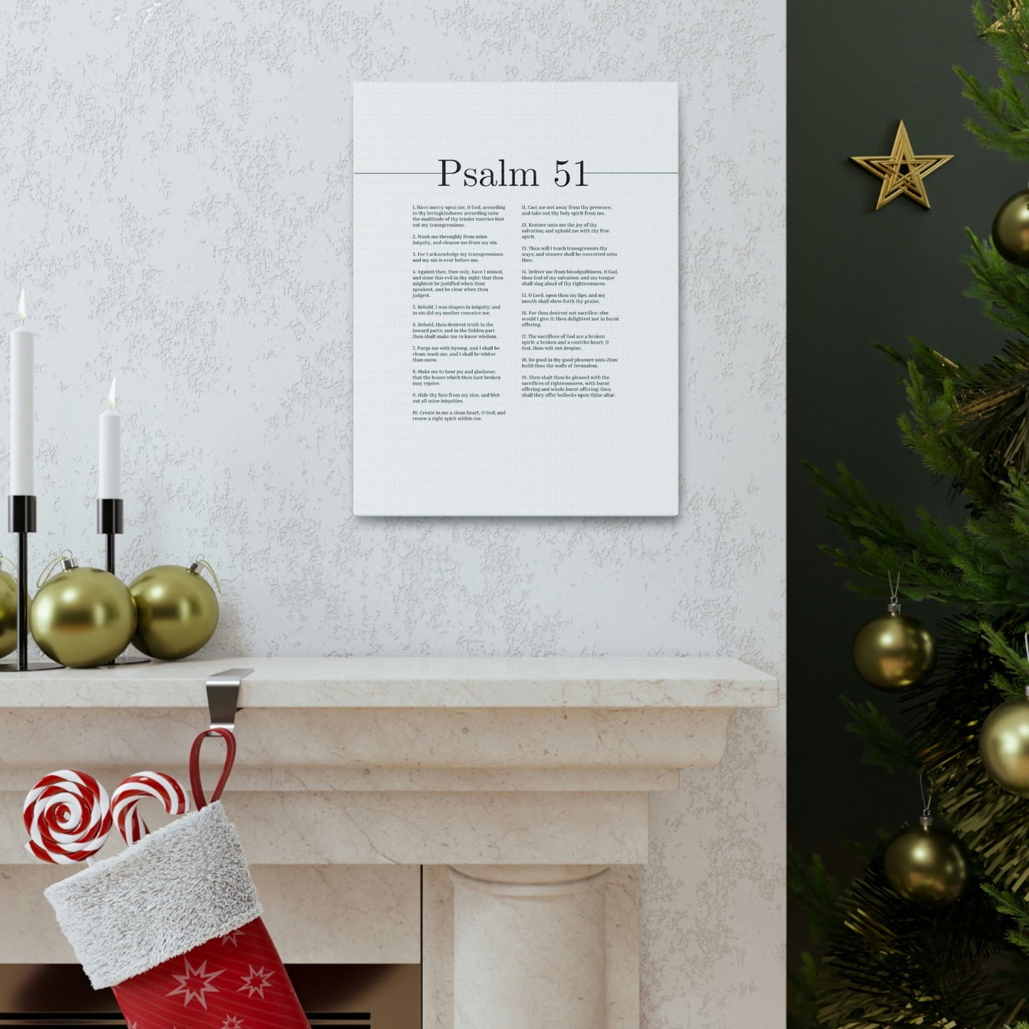 Scripture Walls Psalm 51 God Of My Salvation Christian Wall Art Bible Verse Print Ready to Hang Unframed-Express Your Love Gifts
