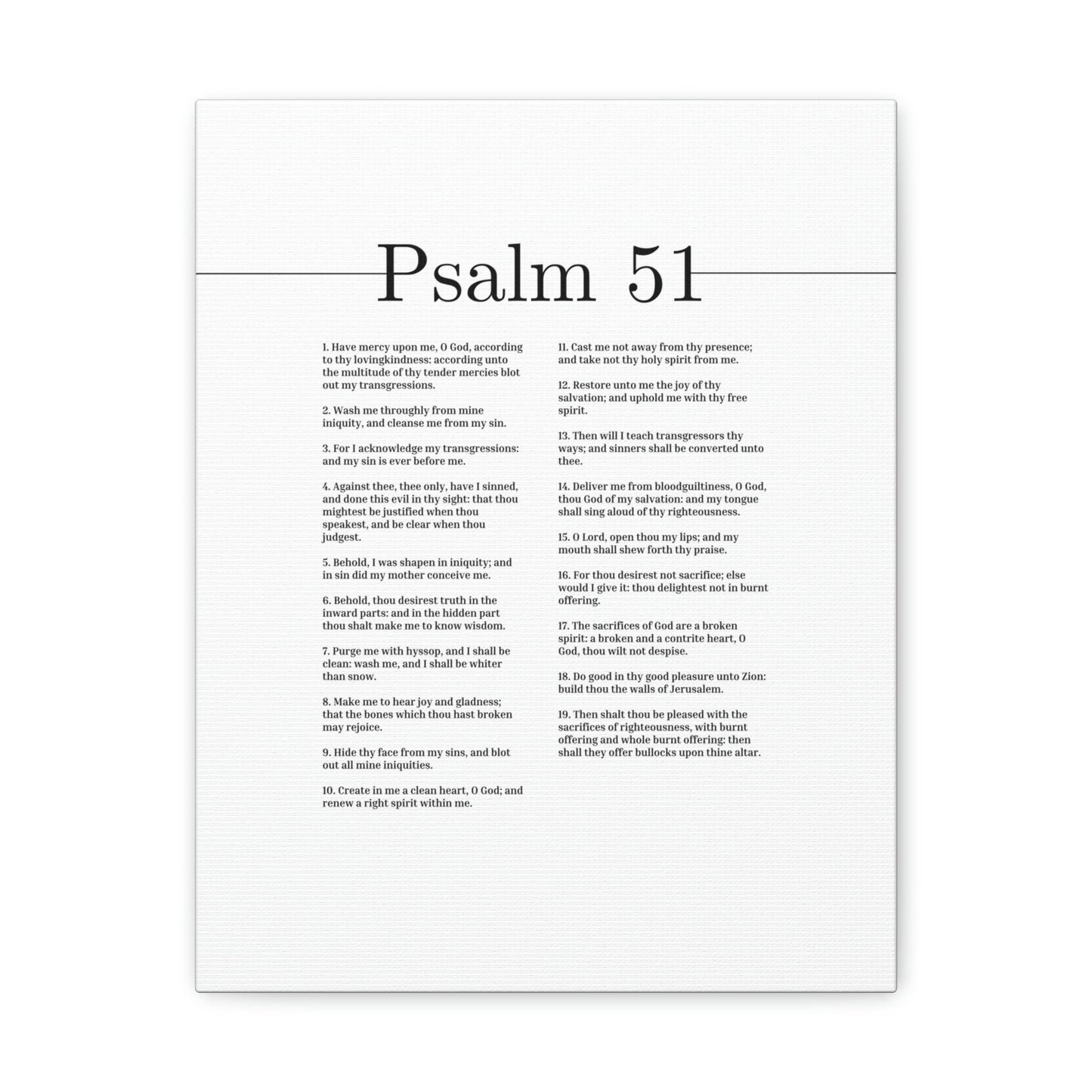 Scripture Walls Psalm 51 God Of My Salvation Christian Wall Art Bible Verse Print Ready to Hang Unframed-Express Your Love Gifts
