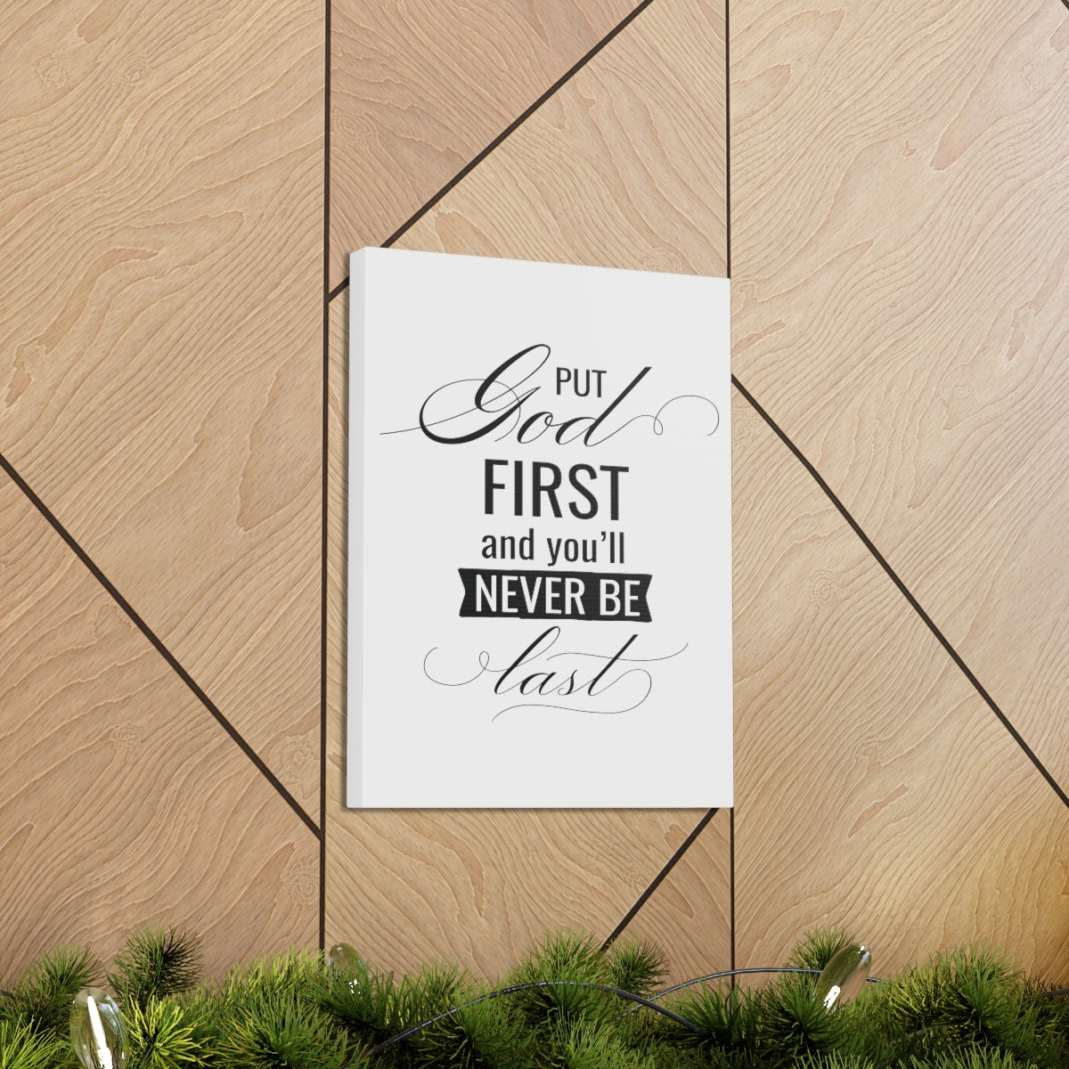 Scripture Walls Put God First Matthew 6:33 Simple Christian Wall Art Print Ready to Hang Unframed-Express Your Love Gifts