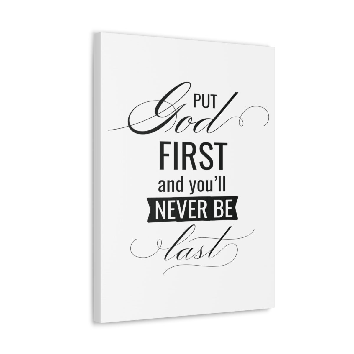 Scripture Walls Put God First Matthew 6:33 Simple Christian Wall Art Print Ready to Hang Unframed-Express Your Love Gifts