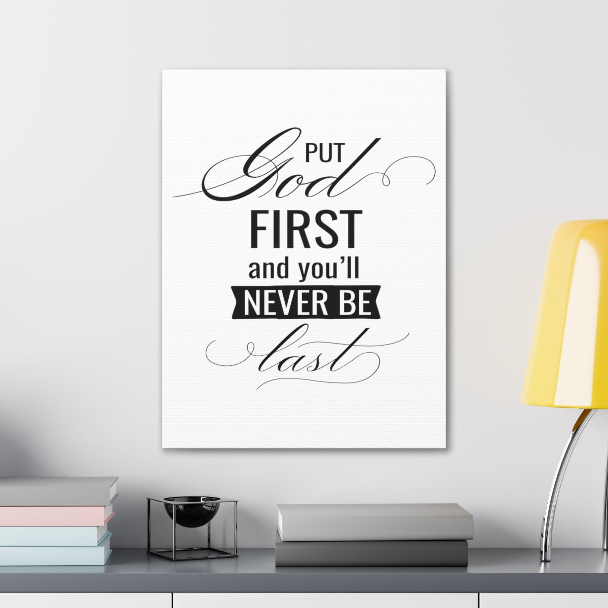 Scripture Walls Put God First Matthew 6:33 Simple Christian Wall Art Print Ready to Hang Unframed-Express Your Love Gifts