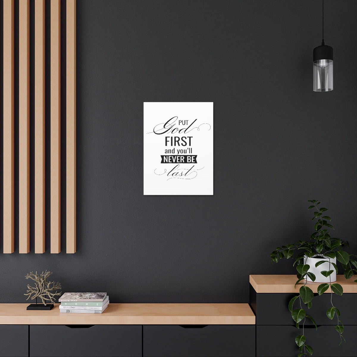 Scripture Walls Put God First Matthew 6:33 Simple Christian Wall Art Print Ready to Hang Unframed-Express Your Love Gifts