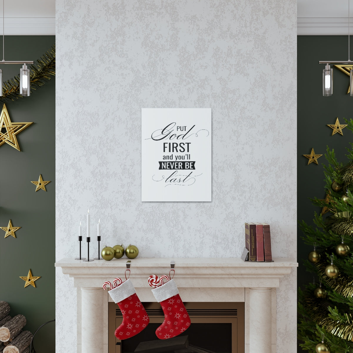Scripture Walls Put God First Matthew 6:33 Simple Christian Wall Art Print Ready to Hang Unframed-Express Your Love Gifts