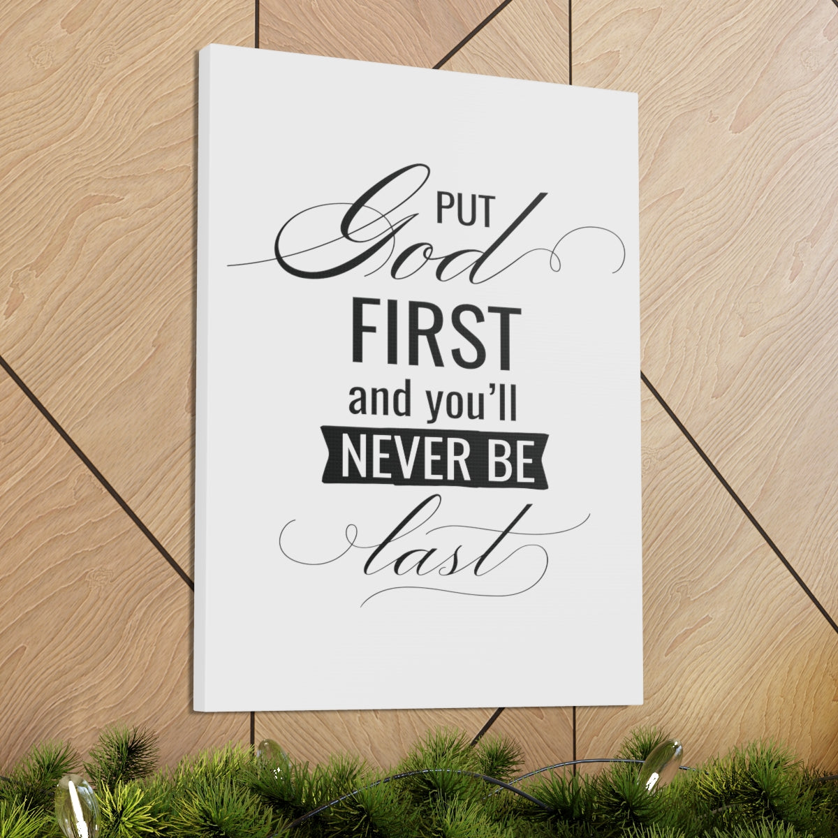 Scripture Walls Put God First Matthew 6:33 Simple Christian Wall Art Print Ready to Hang Unframed-Express Your Love Gifts