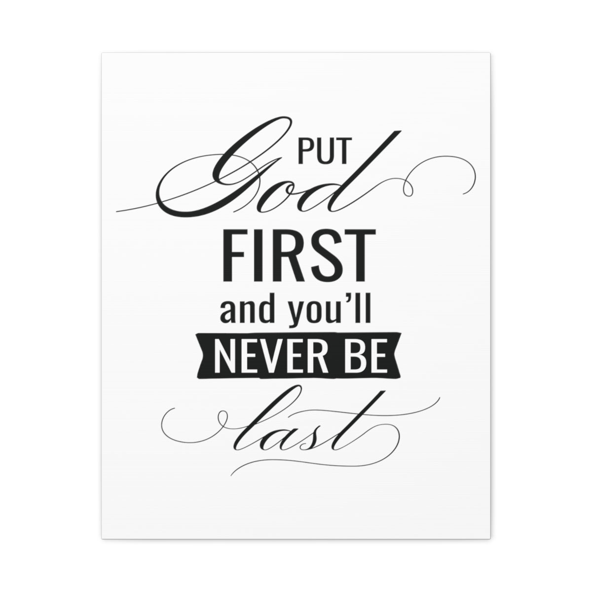 Scripture Walls Put God First Matthew 6:33 Simple Christian Wall Art Print Ready to Hang Unframed-Express Your Love Gifts