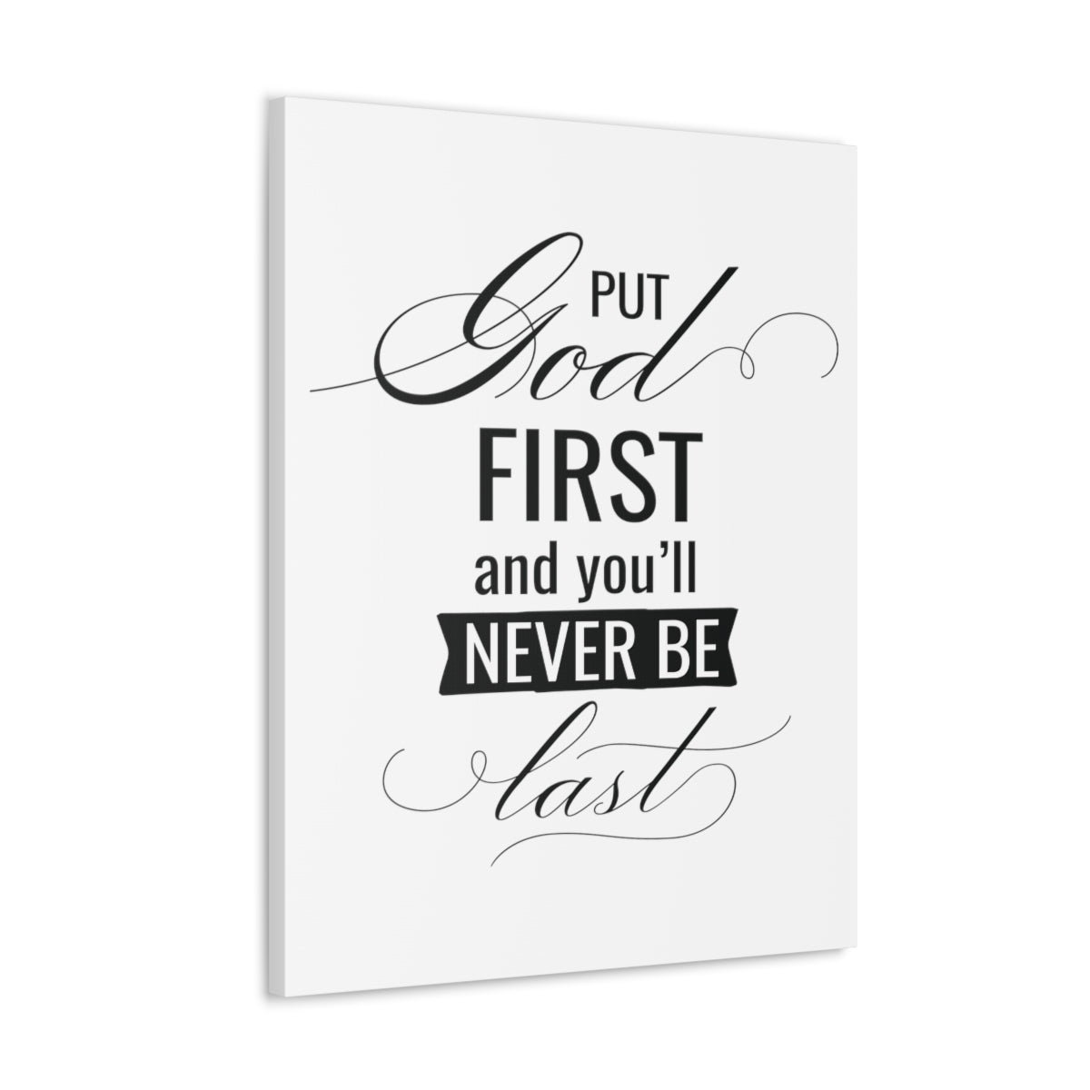Scripture Walls Put God First Matthew 6:33 Simple Christian Wall Art Print Ready to Hang Unframed-Express Your Love Gifts