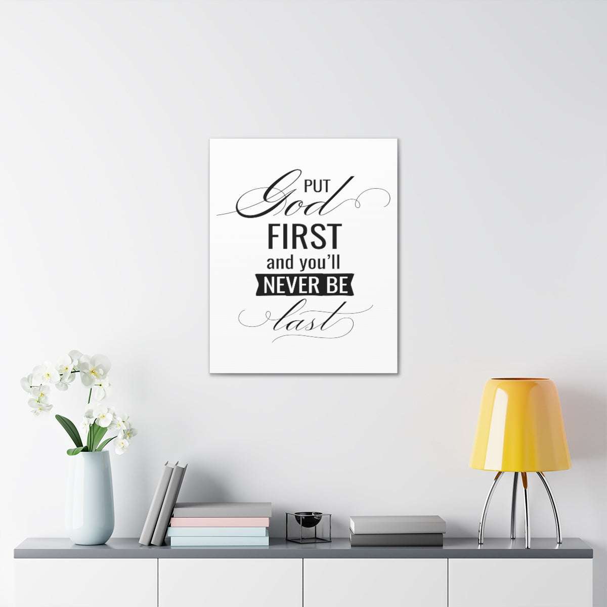 Scripture Walls Put God First Matthew 6:33 Simple Christian Wall Art Print Ready to Hang Unframed-Express Your Love Gifts