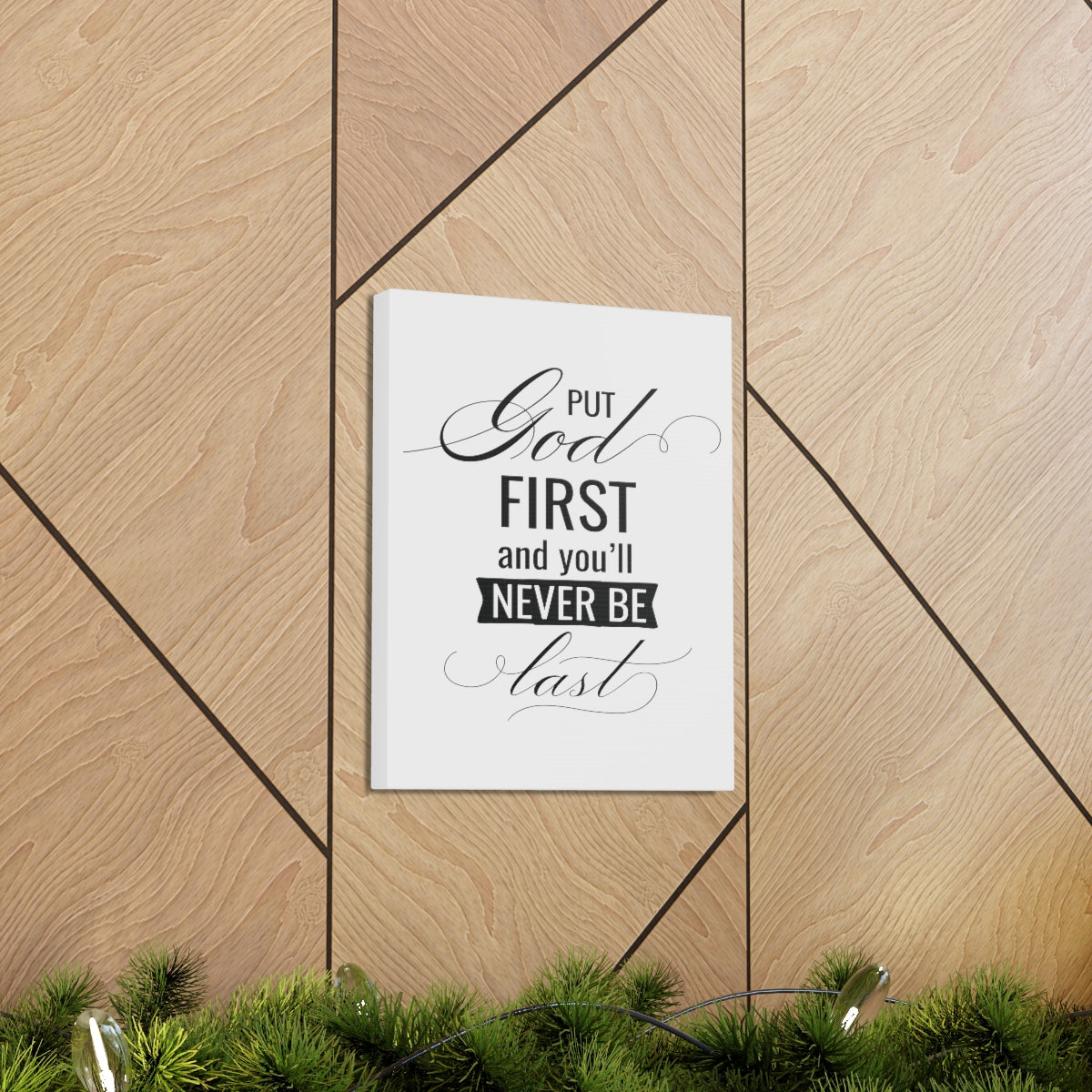 Scripture Walls Put God First Matthew 6:33 Simple Christian Wall Art Print Ready to Hang Unframed-Express Your Love Gifts