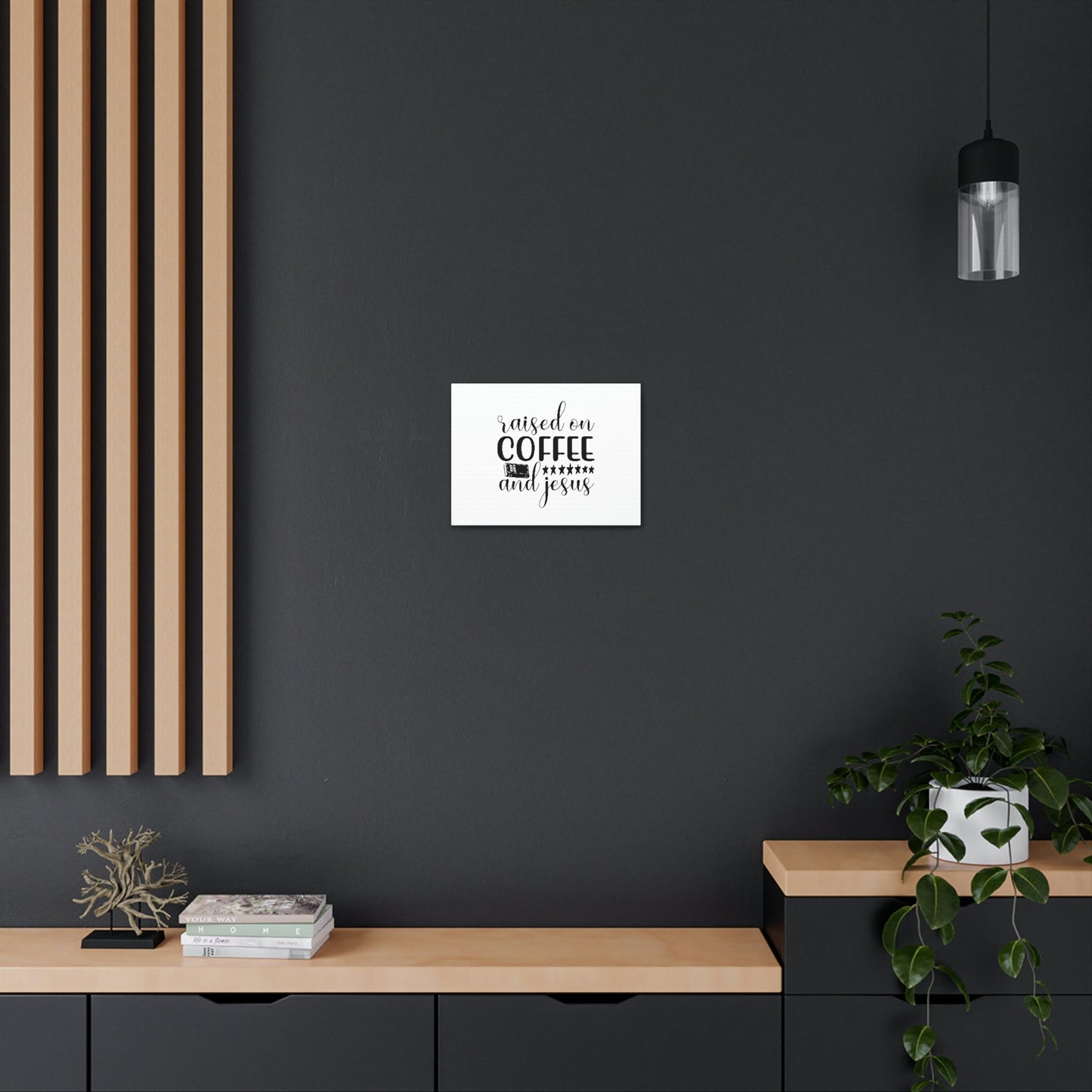 Raised On Coffee And Jesus Colossians 3:17 Christian Wall Art Bible Verse Print Ready to Hang Unframed-Express Your Love Gifts