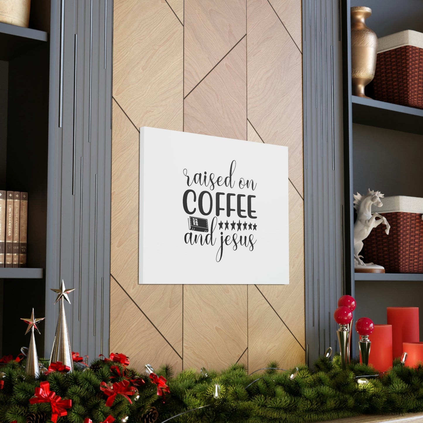 Raised On Coffee And Jesus Colossians 3:17 Christian Wall Art Bible Verse Print Ready to Hang Unframed-Express Your Love Gifts