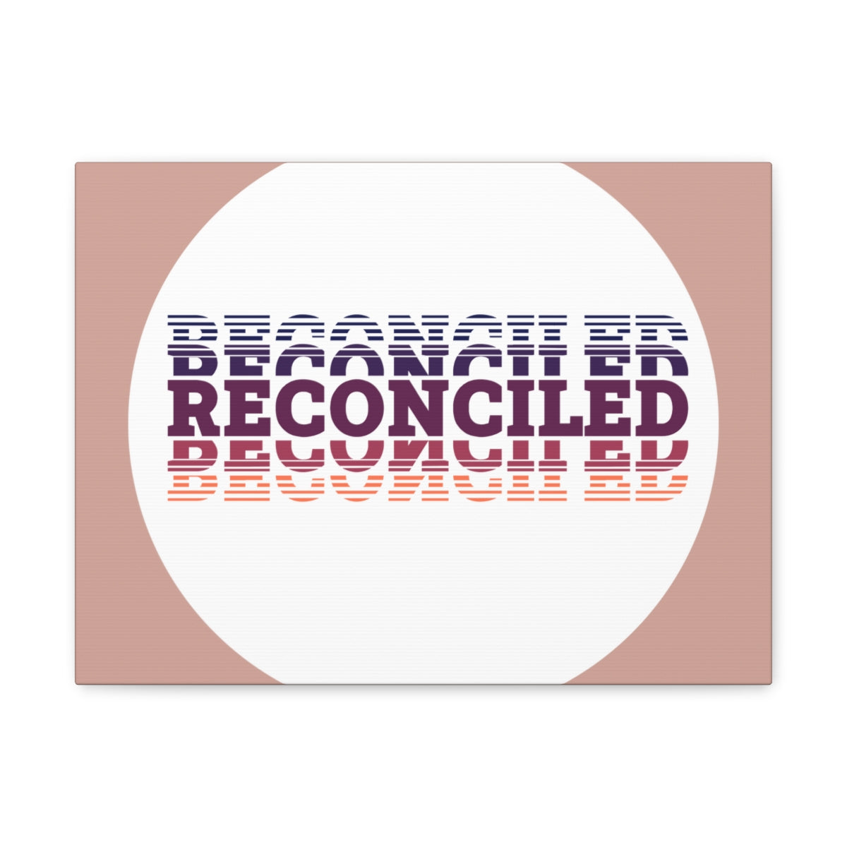 Scripture Walls Reconciled Purple Romans 5:10 Bible Canvas Christian Wall Art Ready to Hang Unframed-Express Your Love Gifts