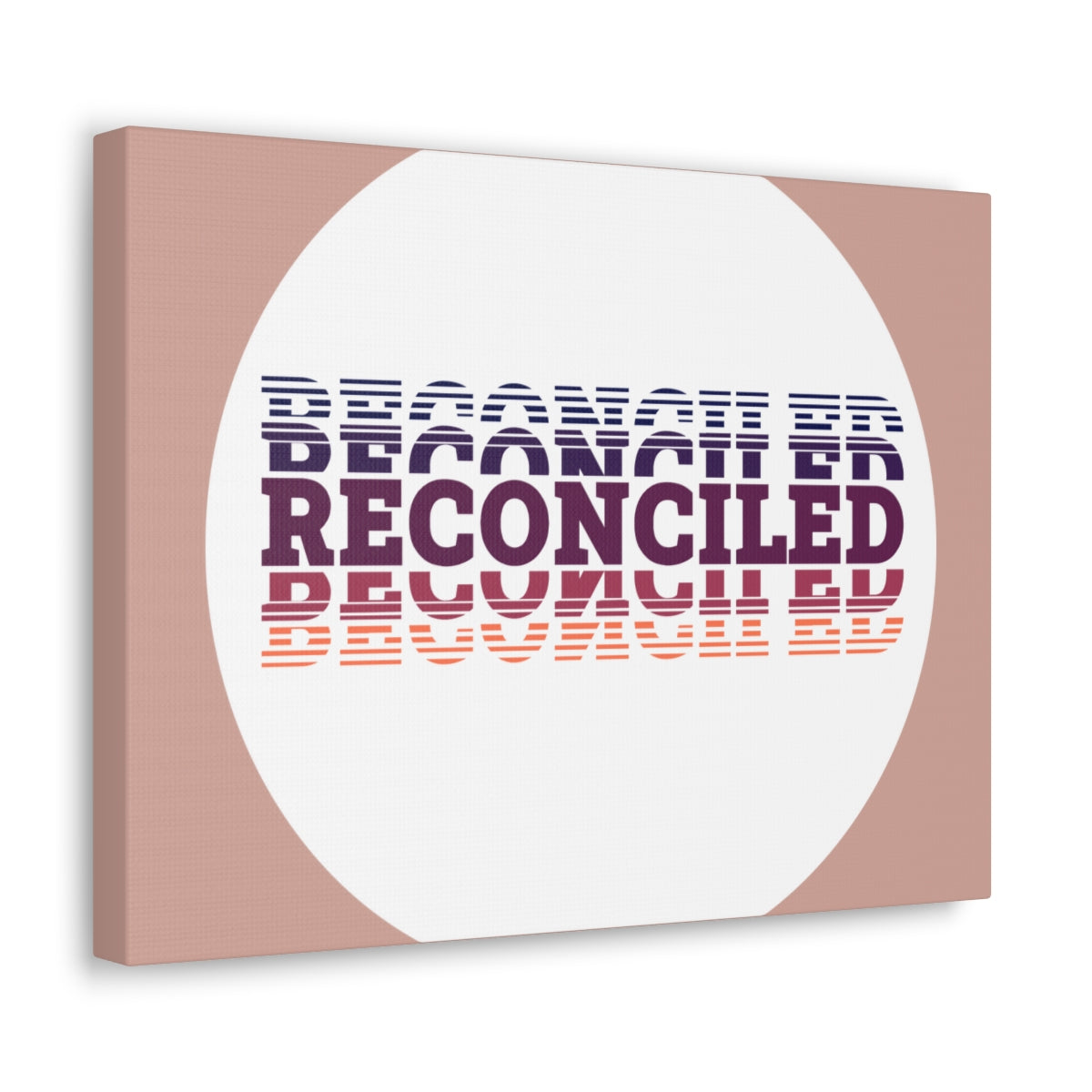 Scripture Walls Reconciled Purple Romans 5:10 Bible Canvas Christian Wall Art Ready to Hang Unframed-Express Your Love Gifts