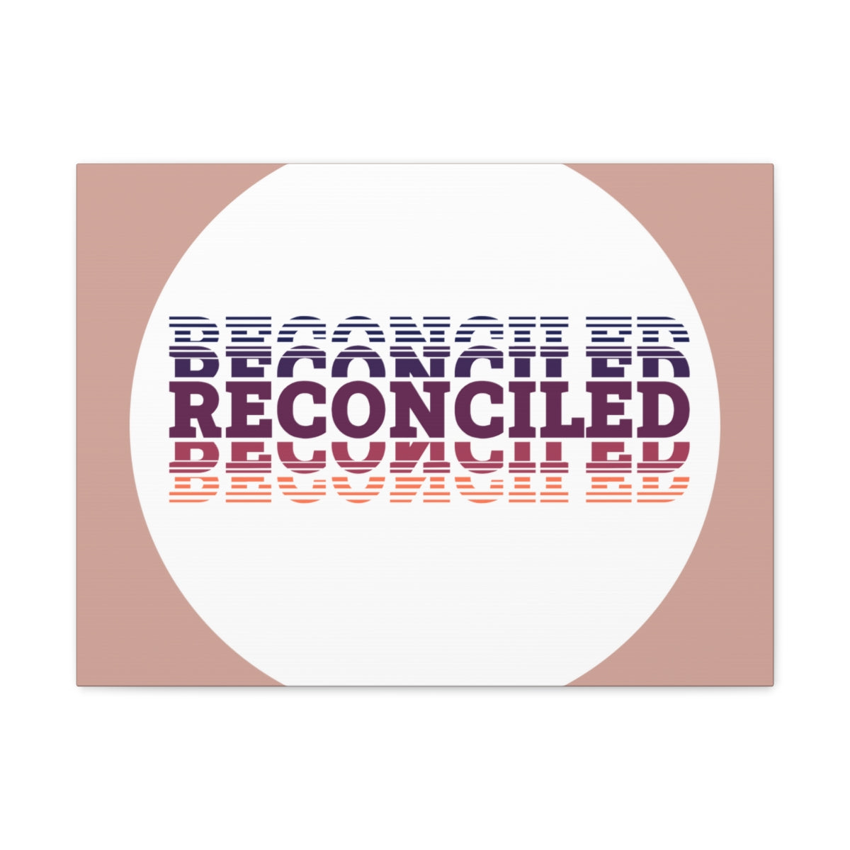 Scripture Walls Reconciled Purple Romans 5:10 Bible Canvas Christian Wall Art Ready to Hang Unframed-Express Your Love Gifts