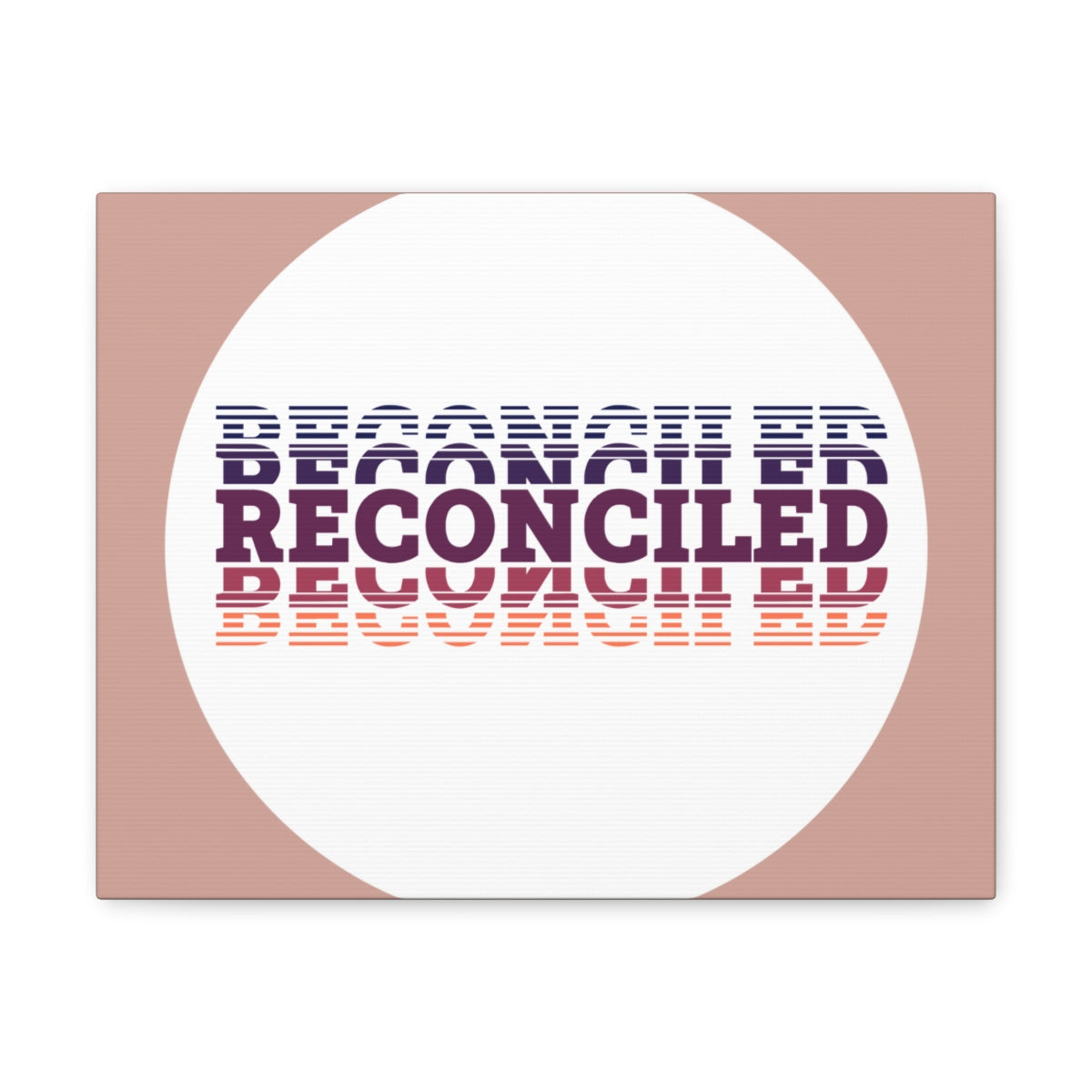 Scripture Walls Reconciled Purple Romans 5:10 Bible Canvas Christian Wall Art Ready to Hang Unframed-Express Your Love Gifts