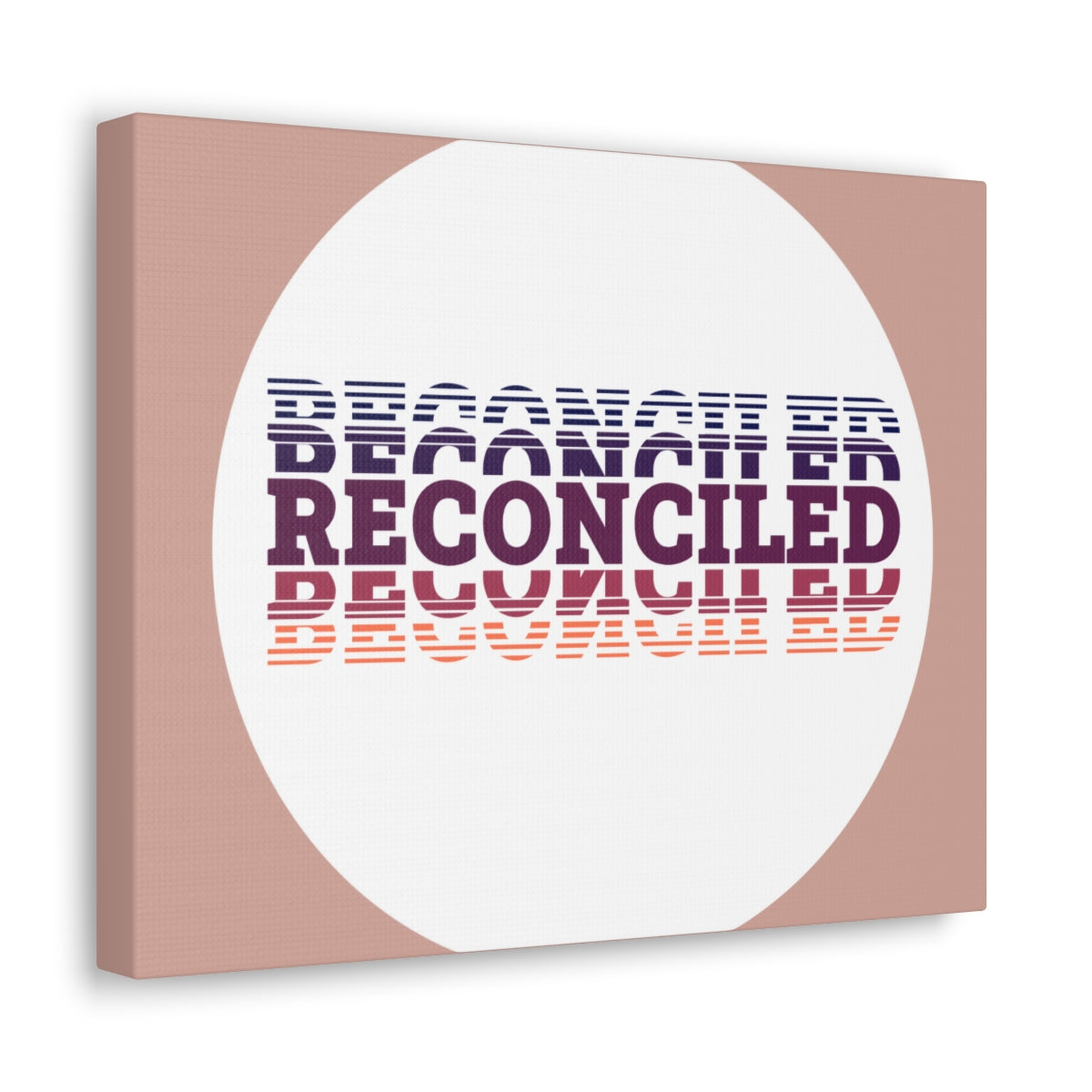 Scripture Walls Reconciled Purple Romans 5:10 Bible Canvas Christian Wall Art Ready to Hang Unframed-Express Your Love Gifts