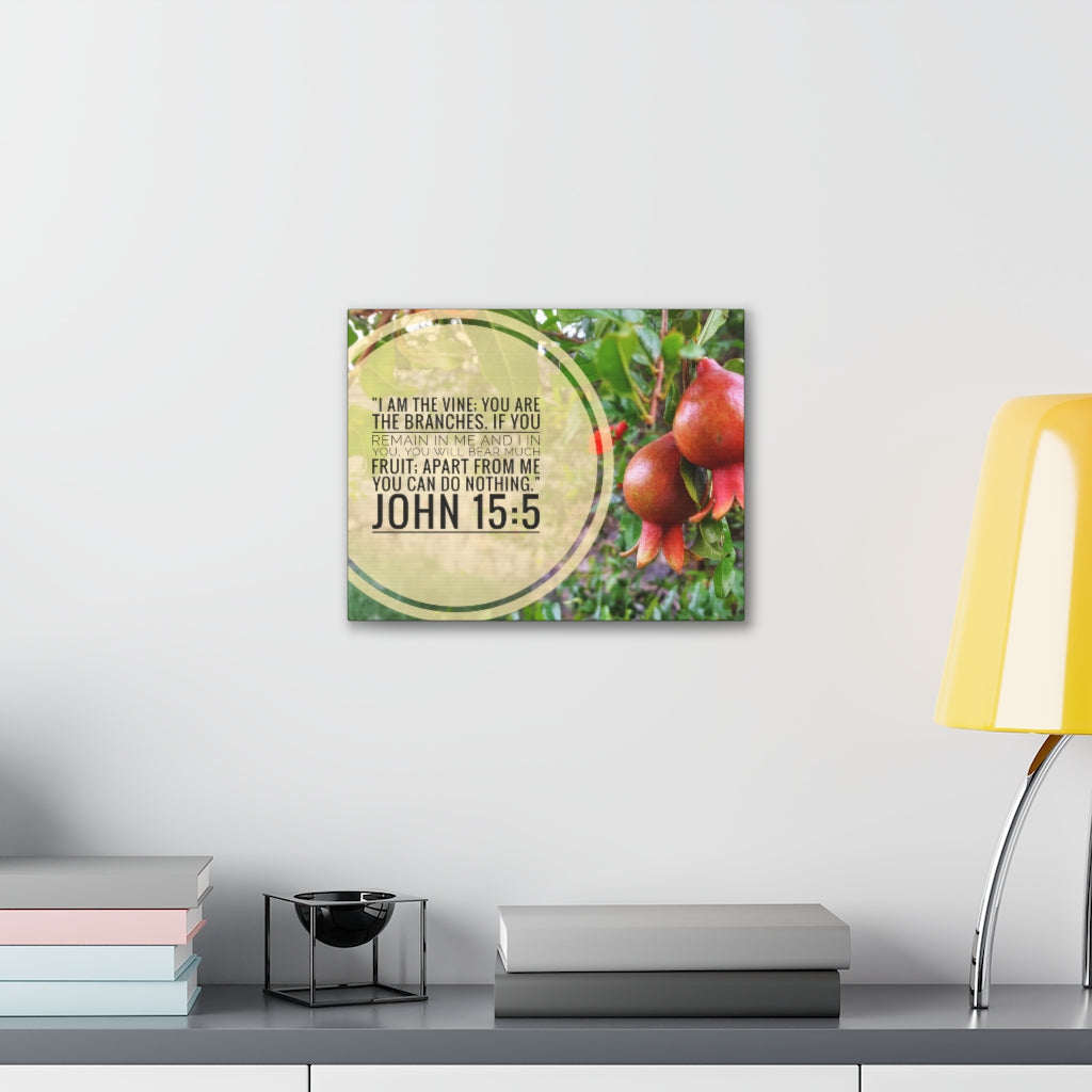 Scripture Walls Remain In Me John 15:5 Bible Verse Canvas Christian Wall Art Ready to Hang Unframed-Express Your Love Gifts