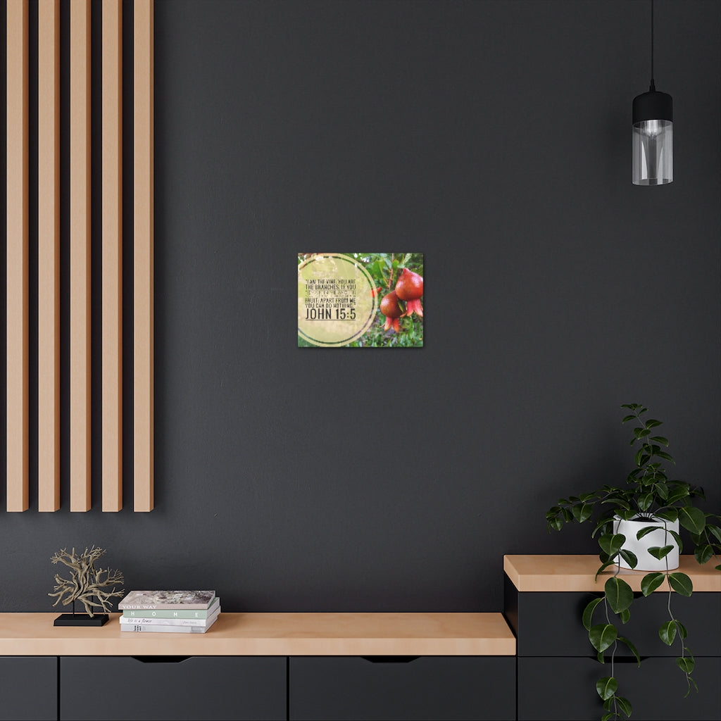 Scripture Walls Remain In Me John 15:5 Bible Verse Canvas Christian Wall Art Ready to Hang Unframed-Express Your Love Gifts