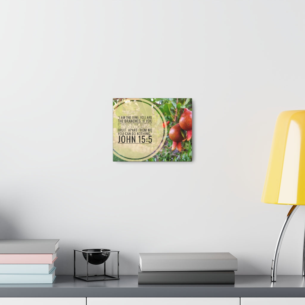 Scripture Walls Remain In Me John 15:5 Bible Verse Canvas Christian Wall Art Ready to Hang Unframed-Express Your Love Gifts