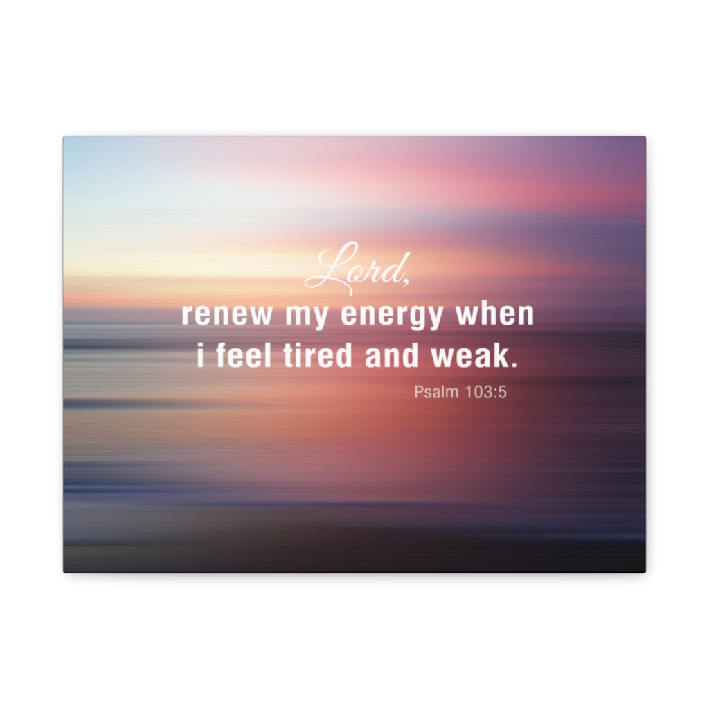 Renew My Energy Psalm 103:5 Bible Verse Canvas Christian Wall Art Ready to Hang Unframed-Express Your Love Gifts