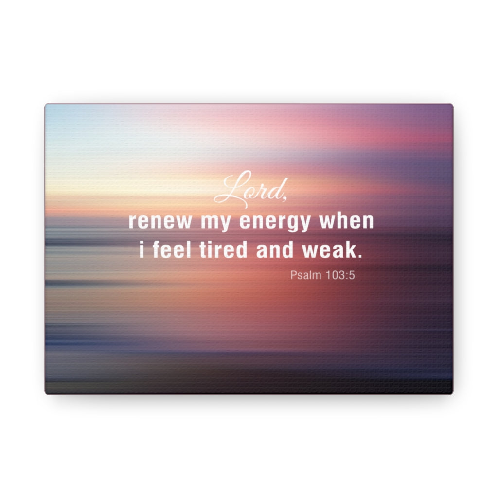 Renew My Energy Psalm 103:5 Bible Verse Canvas Christian Wall Art Ready to Hang Unframed-Express Your Love Gifts