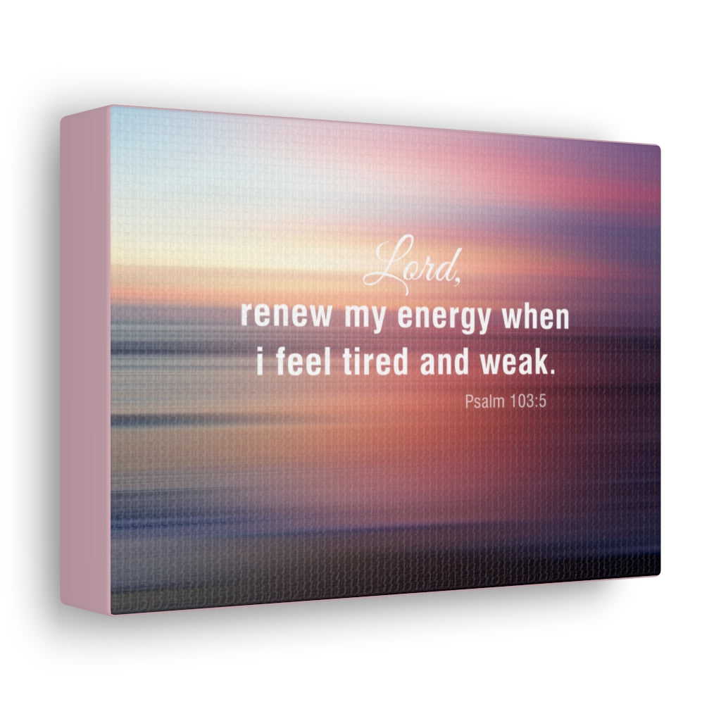 Renew My Energy Psalm 103:5 Bible Verse Canvas Christian Wall Art Ready to Hang Unframed-Express Your Love Gifts