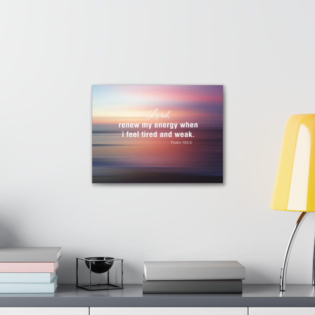 Renew My Energy Psalm 103:5 Bible Verse Canvas Christian Wall Art Ready to Hang Unframed-Express Your Love Gifts