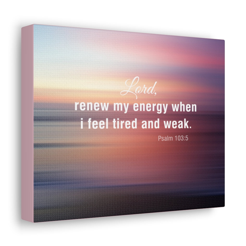 Renew My Energy Psalm 103:5 Bible Verse Canvas Christian Wall Art Ready to Hang Unframed-Express Your Love Gifts