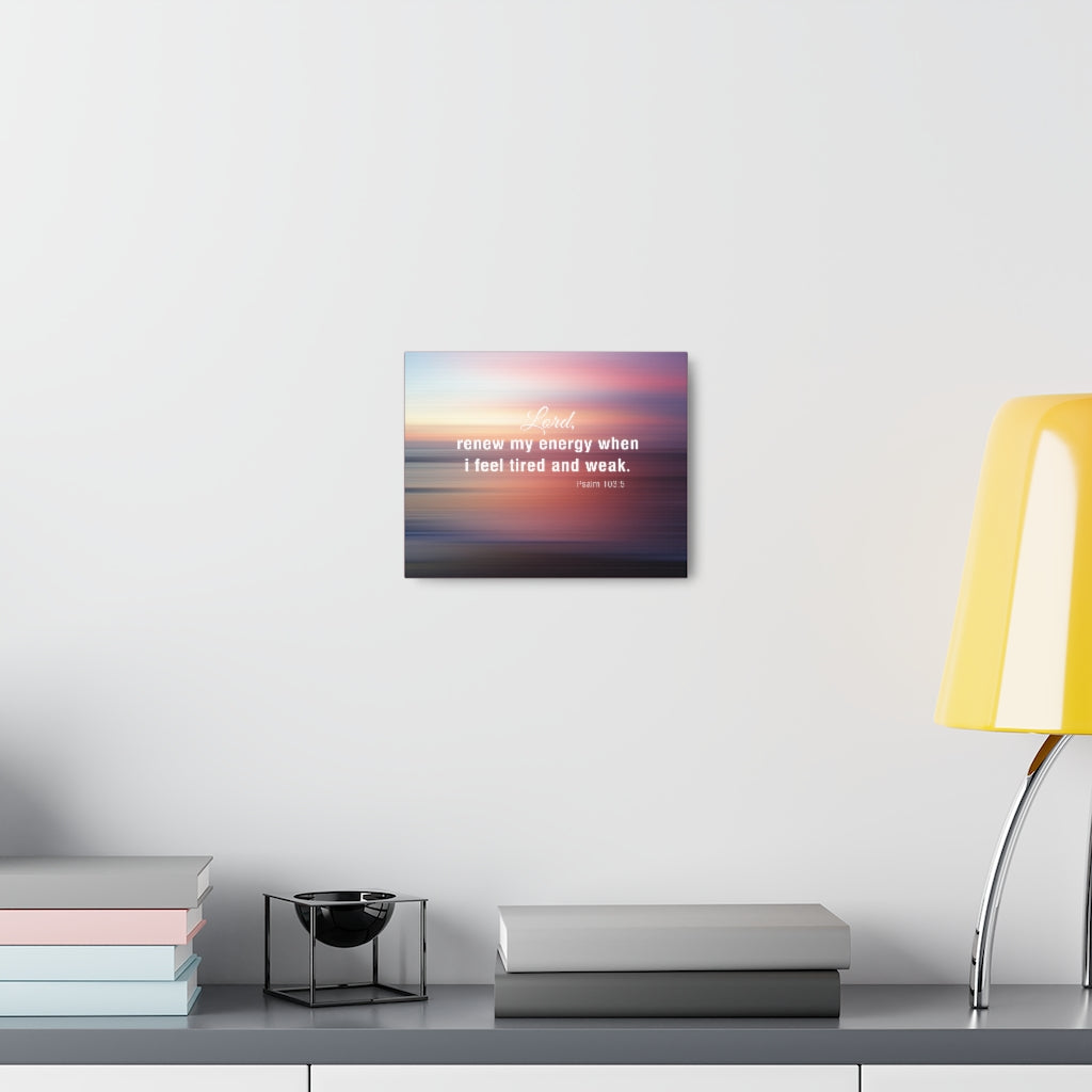 Renew My Energy Psalm 103:5 Bible Verse Canvas Christian Wall Art Ready to Hang Unframed-Express Your Love Gifts