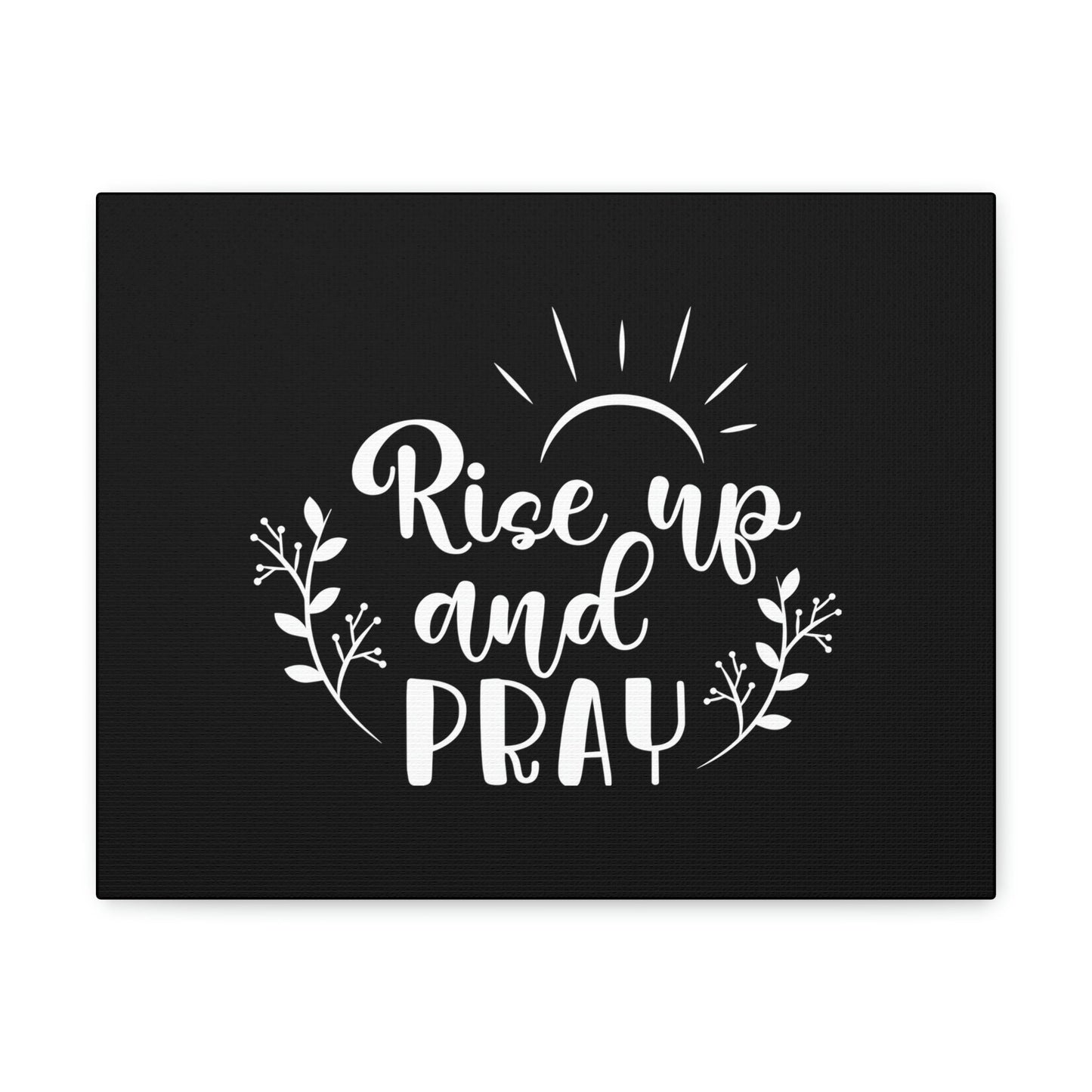 Rise Up And Pray Mark 1:35 Sun Rays Black Christian Wall Art Bible Verse Print Ready to Hang Unframed-Express Your Love Gifts