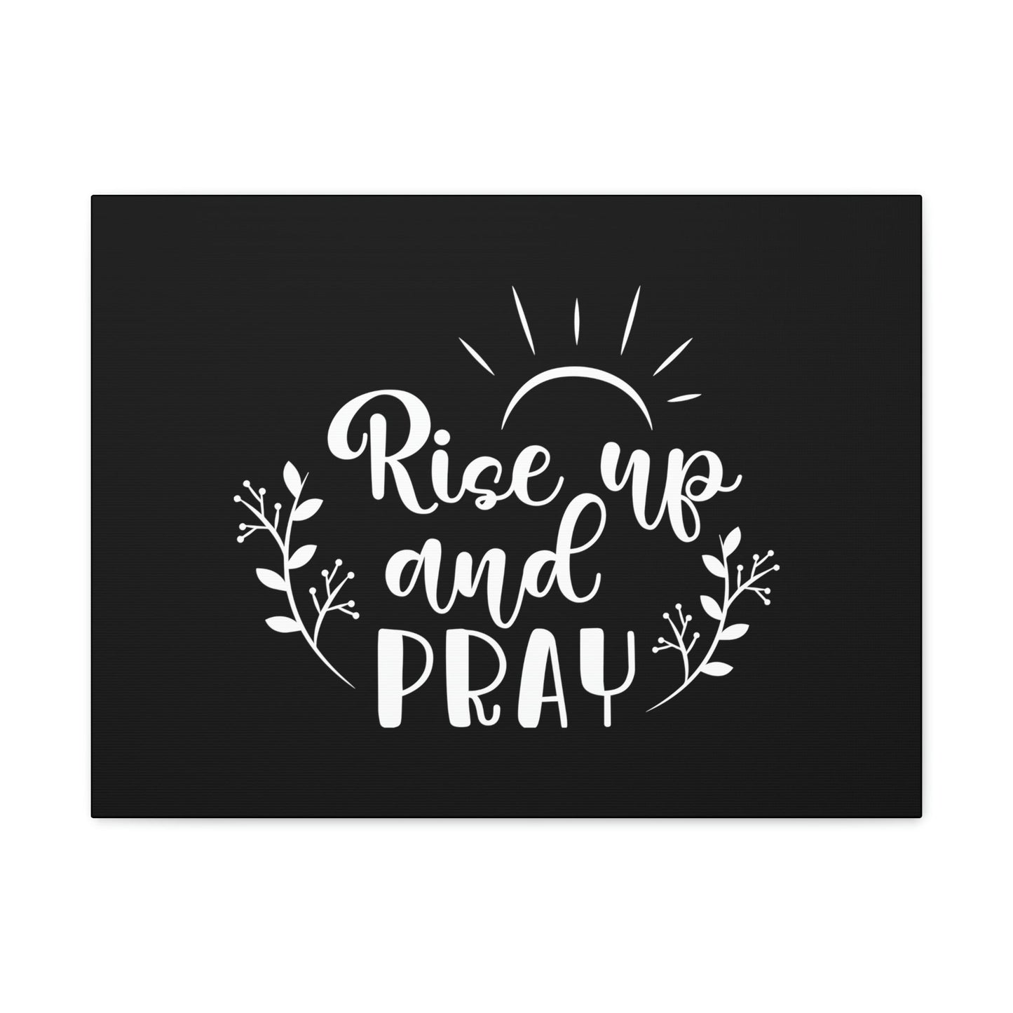 Rise Up And Pray Mark 1:35 Sun Rays Black Christian Wall Art Bible Verse Print Ready to Hang Unframed-Express Your Love Gifts