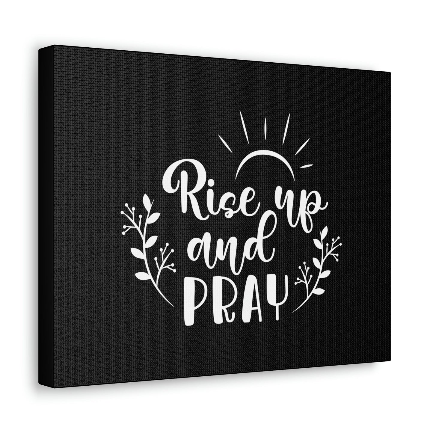 Rise Up And Pray Mark 1:35 Sun Rays Black Christian Wall Art Bible Verse Print Ready to Hang Unframed-Express Your Love Gifts