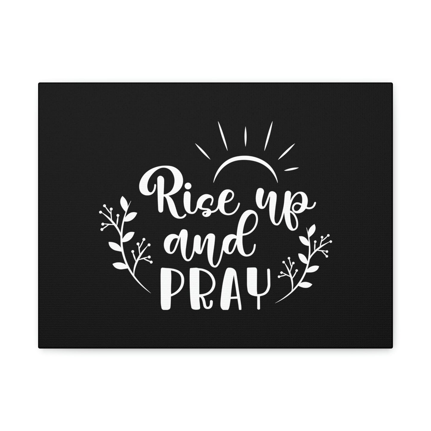 Rise Up And Pray Mark 1:35 Sun Rays Black Christian Wall Art Bible Verse Print Ready to Hang Unframed-Express Your Love Gifts