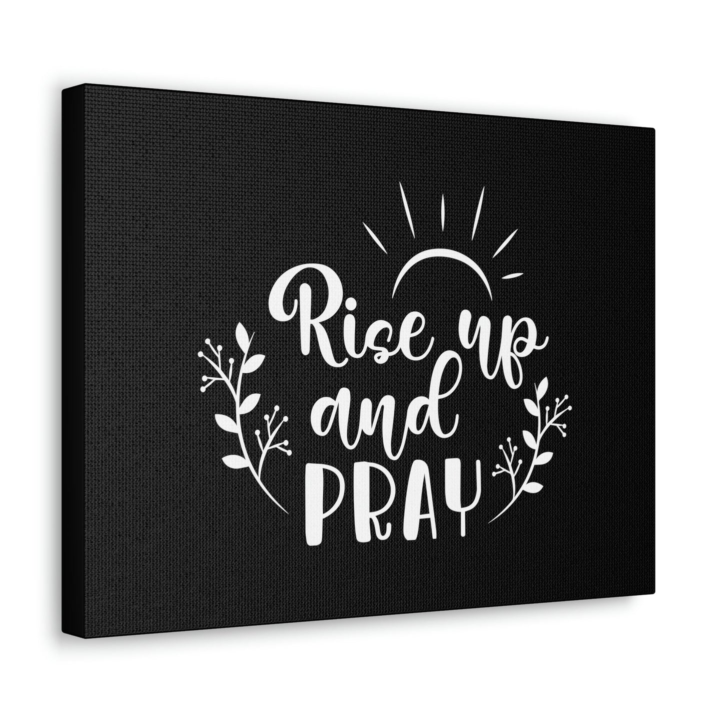 Rise Up And Pray Mark 1:35 Sun Rays Black Christian Wall Art Bible Verse Print Ready to Hang Unframed-Express Your Love Gifts