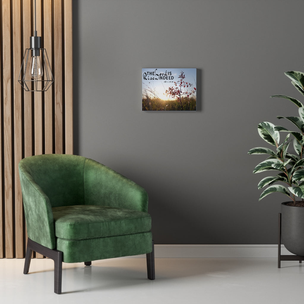 Risen Indeed Luke 24:34 Bible Verse Canvas Christian Wall Art Ready to Hang Unframed-Express Your Love Gifts