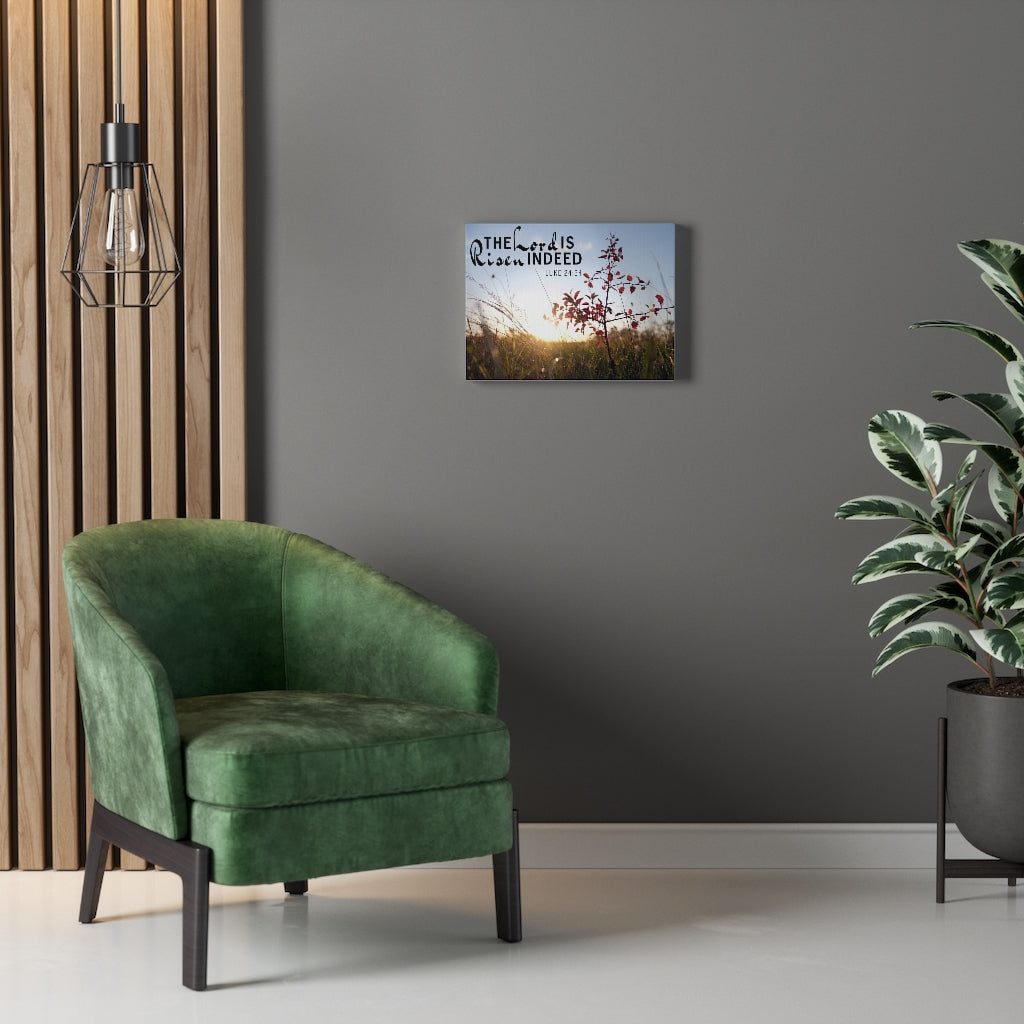 Risen Indeed Luke 24:34 Bible Verse Canvas Christian Wall Art Ready to Hang Unframed-Express Your Love Gifts