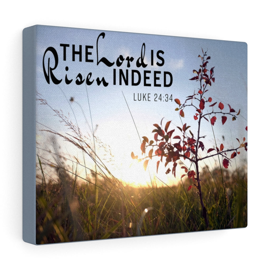 Risen Indeed Luke 24:34 Bible Verse Canvas Christian Wall Art Ready to Hang Unframed-Express Your Love Gifts