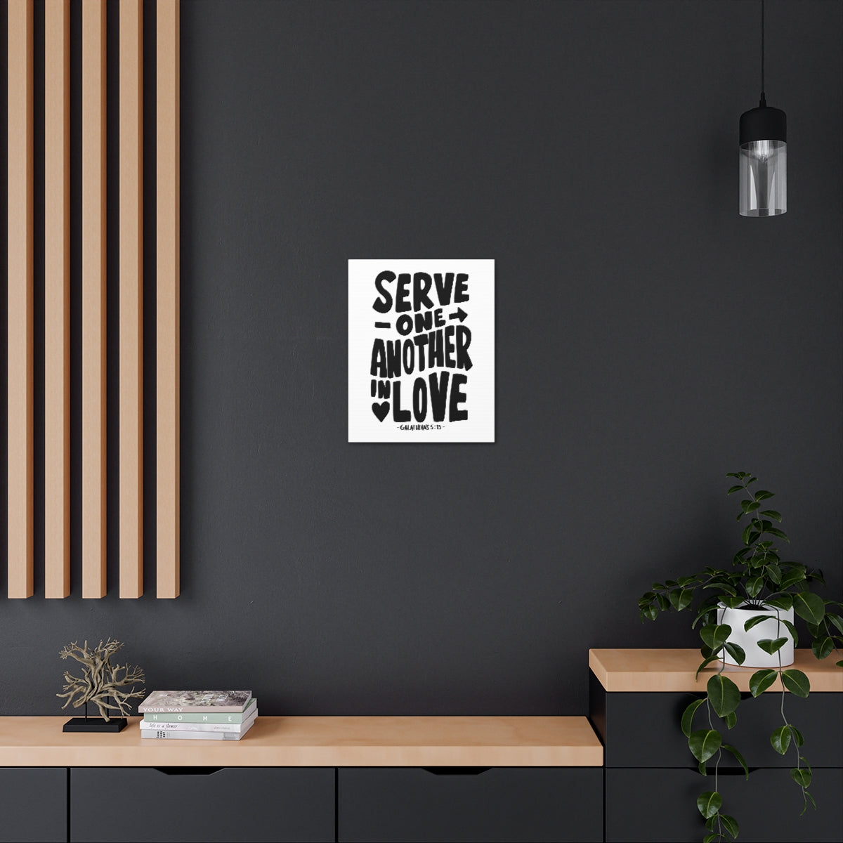 Scripture Walls Serve One Another Galatians 5:13 Bible Verse Canvas Christian Wall Art Ready to Hang Unframed-Express Your Love Gifts