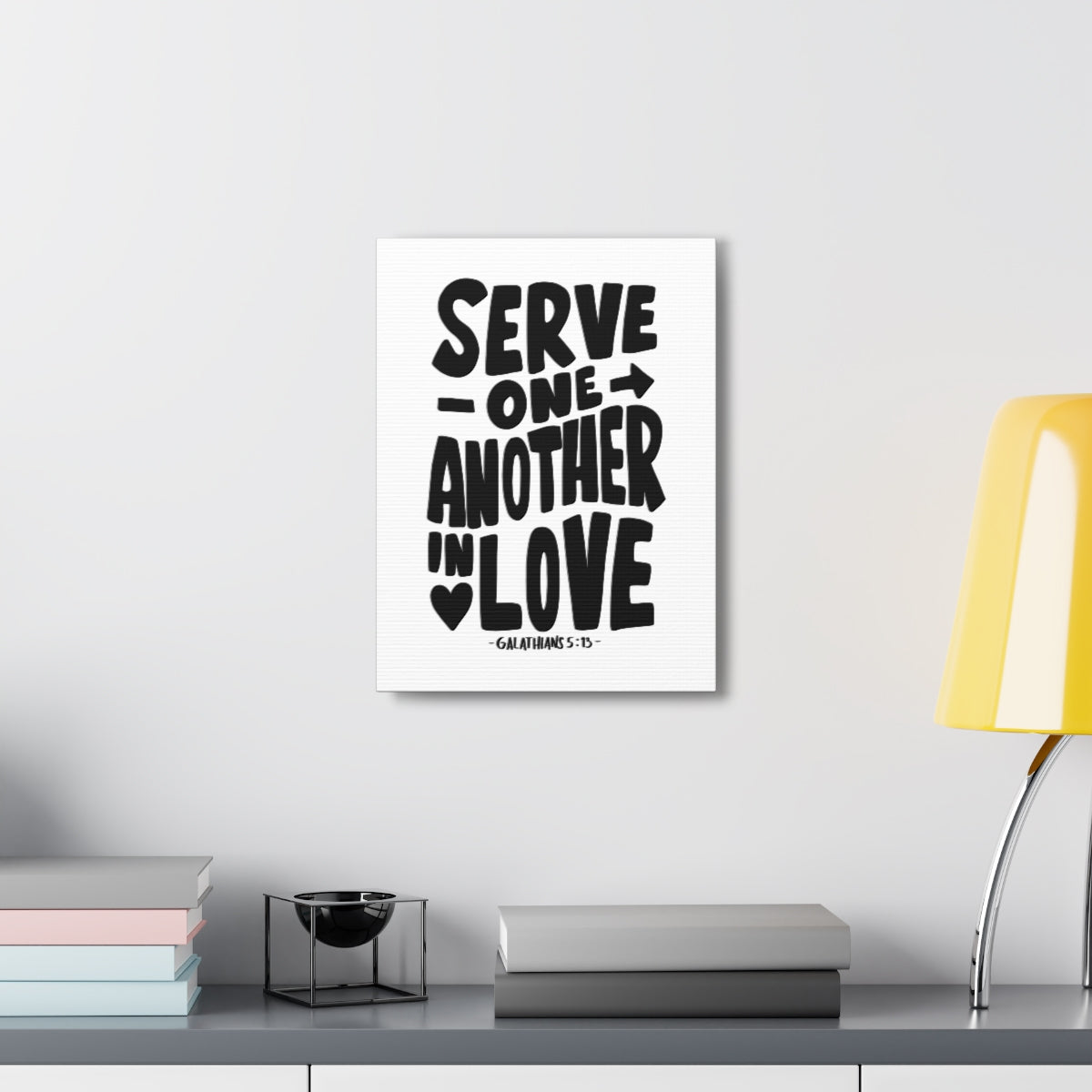 Scripture Walls Serve One Another Galatians 5:13 Bible Verse Canvas Christian Wall Art Ready to Hang Unframed-Express Your Love Gifts