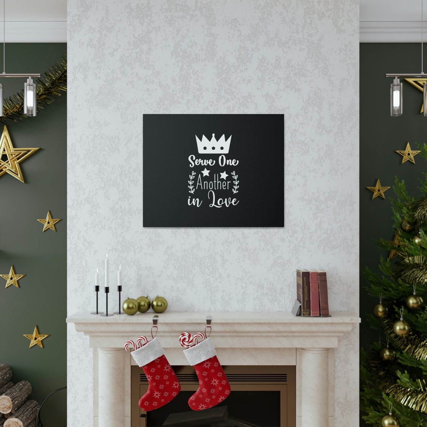 Serve One Another In Love Ephesians 5:21 Christian Wall Art Bible Verse Print Ready to Hang Unframed-Express Your Love Gifts